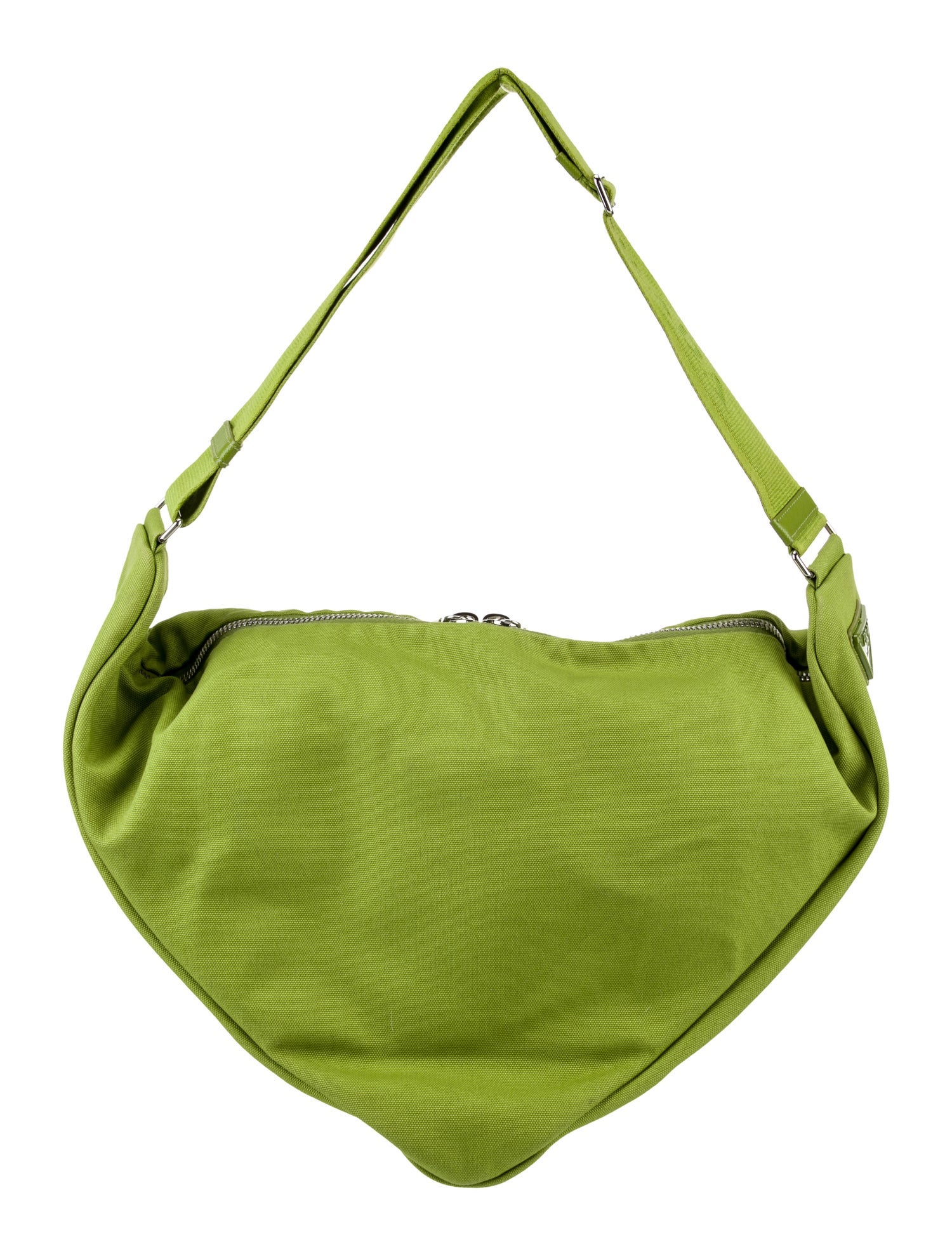 Prada Enameled Metal Triangle Triangle